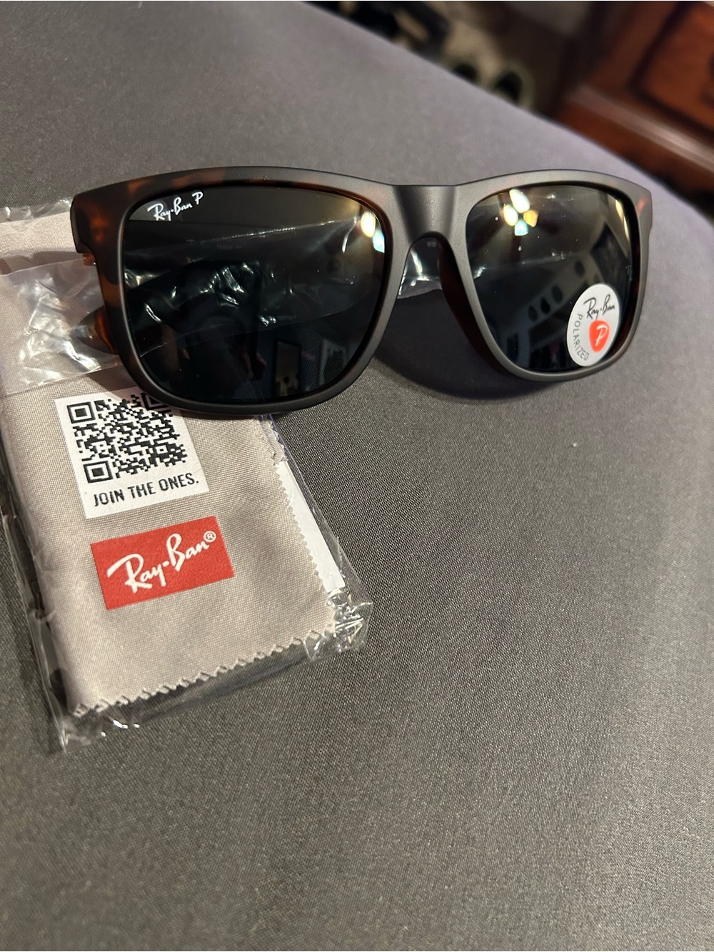 Ray-Ban Men’s Polarized Tortoiseshell Polarized Justin’s